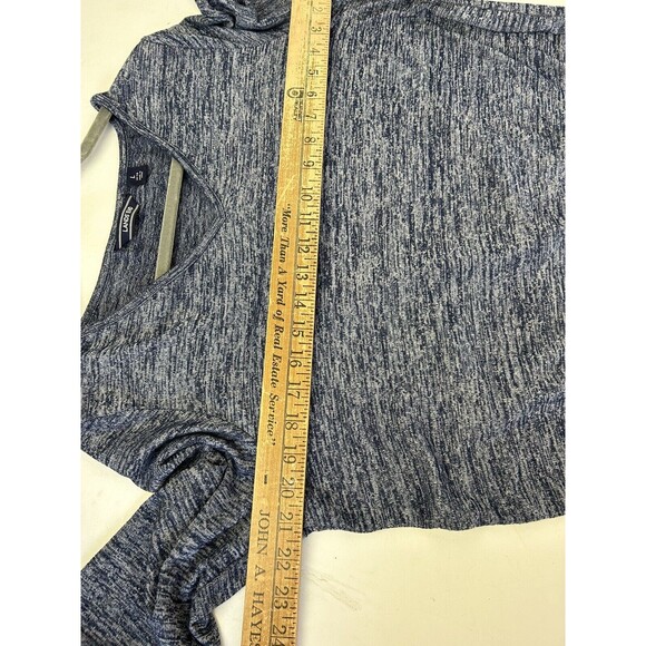 Lands' End Womens Top Long Sleeve Blue Heather Size Large Back Opening - Picture 5 of 9